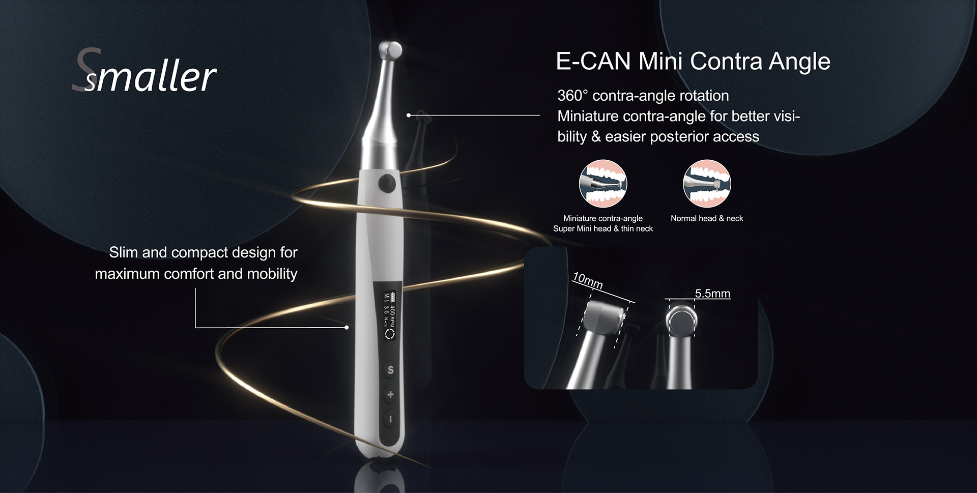 E-xtreme E-CAN Mini Contra Angle და 360 rotation
